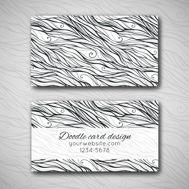 摘要涂鸦名片模板图片下载