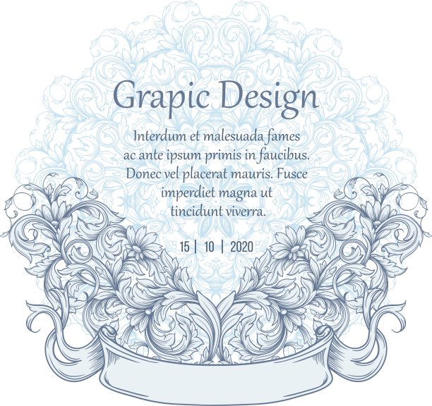 复古边框雕刻与复古装饰图片下载