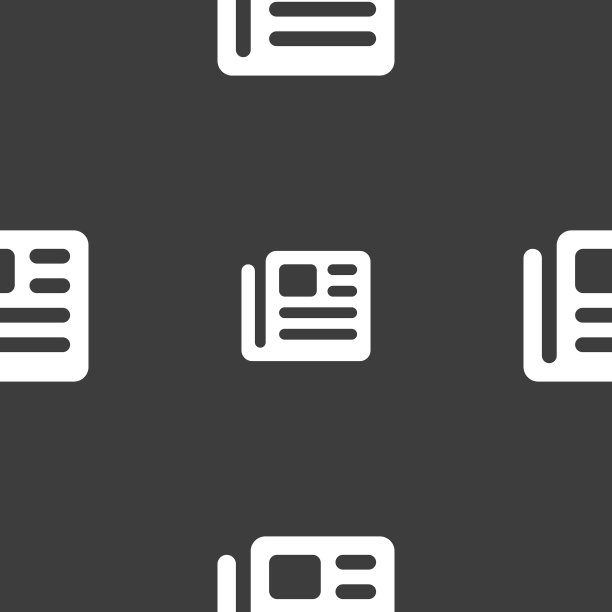 图书报纸图标标志无缝模式上图片下载