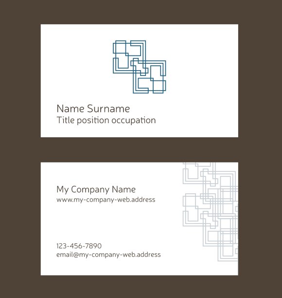 名片布局线形几何标志及图片下载