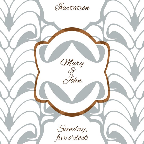 邀请婚礼或贺卡模板图片下载