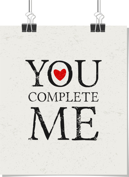 复古排印的情人节设计海报图片下载