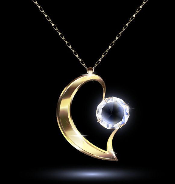 饰有大心形的吊坠图片下载