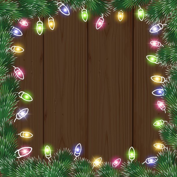 花环和冷杉图片下载