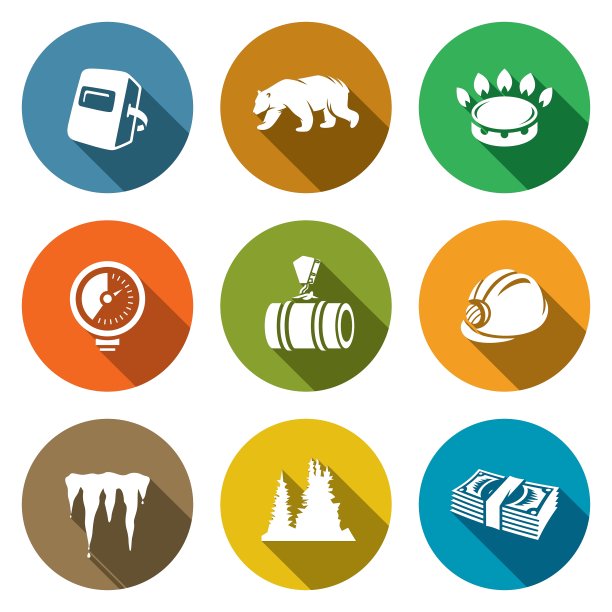 燃气运输图标集图片下载
