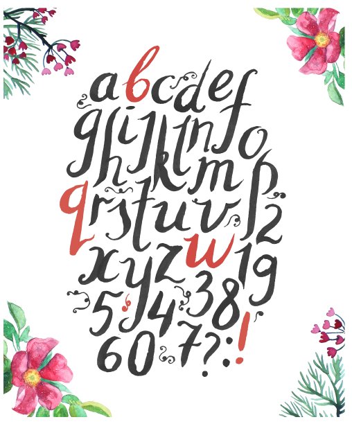 手绘字母图片下载