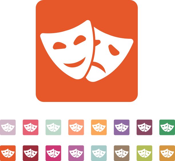 剧场和面具图标戏剧喜剧悲剧图片下载