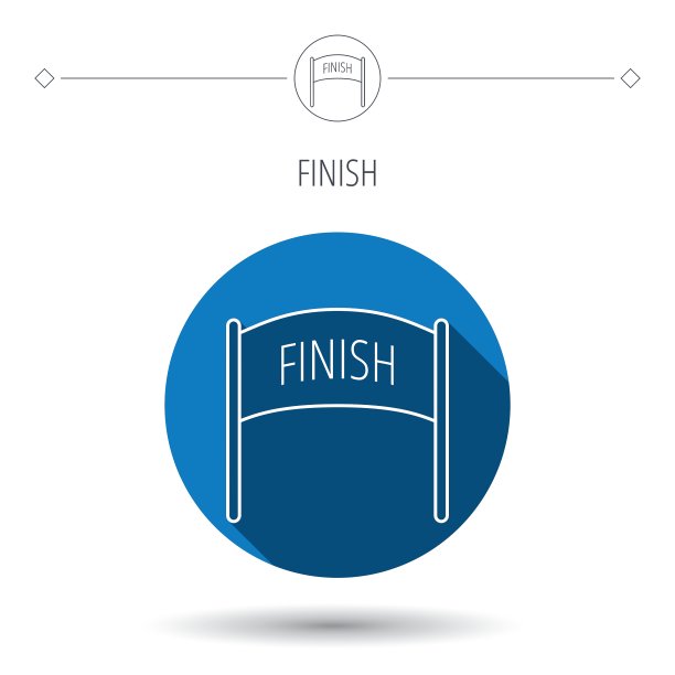 完成旗帜图标马拉松检查站标志图片下载
