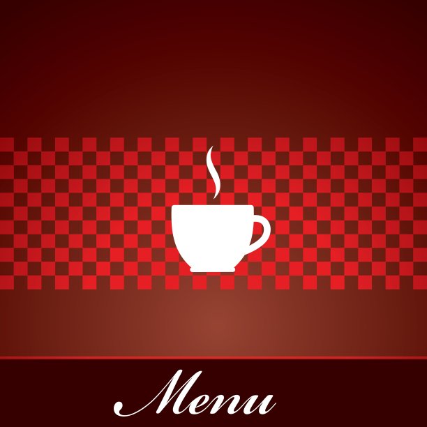 菜单设计与咖啡或茶杯图片下载