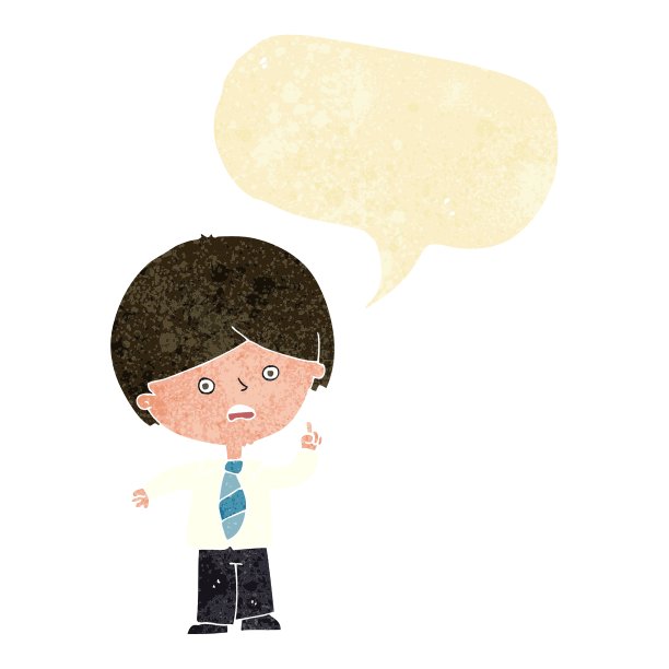 卡通焦虑的男生举手与图片下载