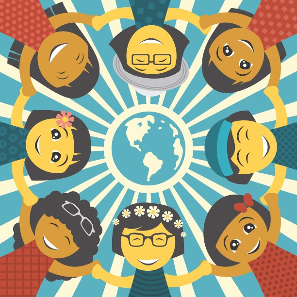 孩子和人民的友谊图片下载