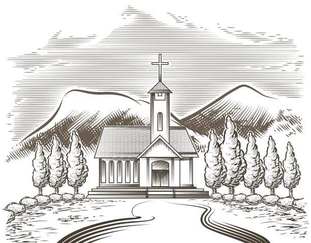 教堂的景观图片下载