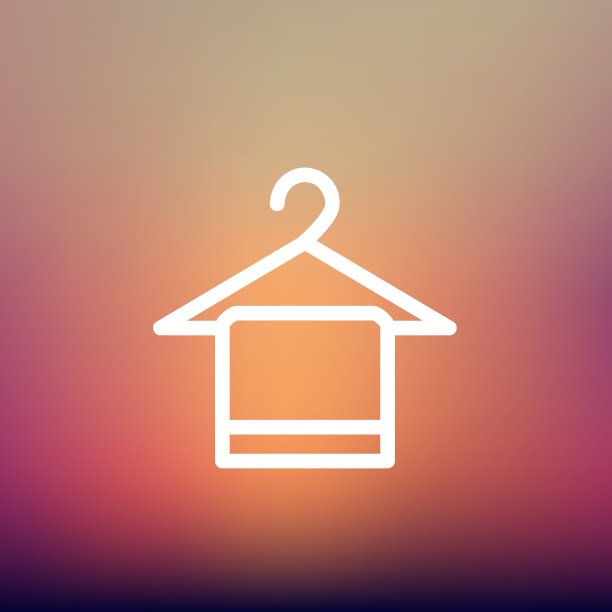 毛巾挂在衣架上细线图标图片下载