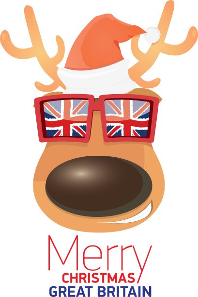 卡通圣诞驯鹿人物图片下载