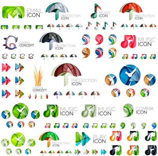 标志兆集抽象几何业务图片下载