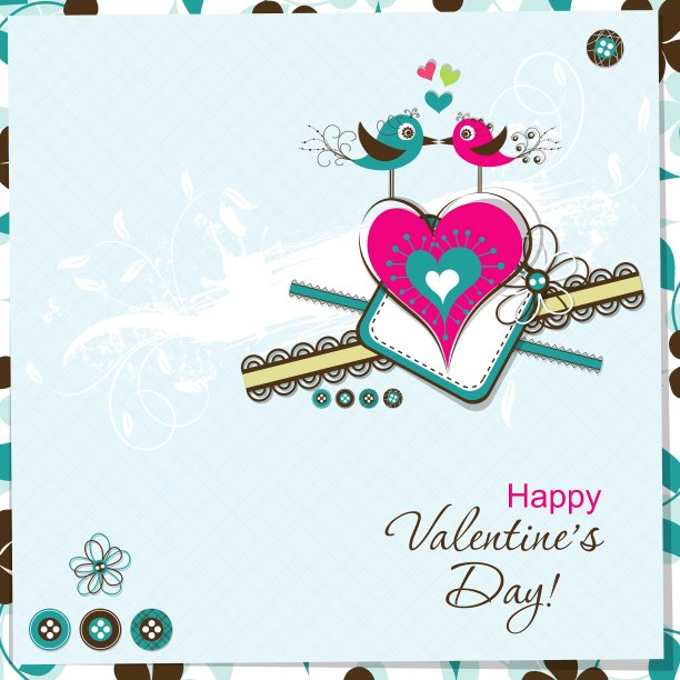 情人节贺卡模板图片下载