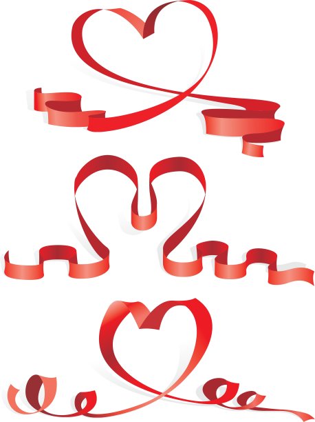 心的丝带图片下载