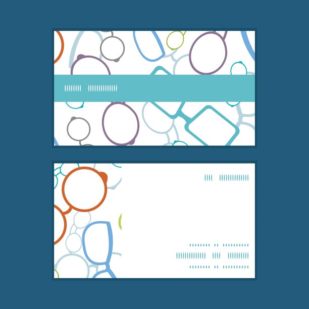 彩色眼镜水平条纹框架图片下载