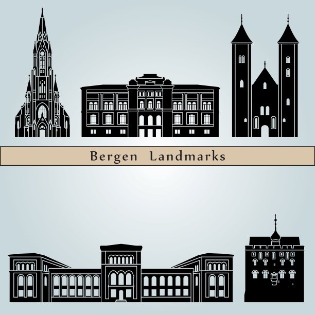 卑尔根地标和纪念碑图片下载