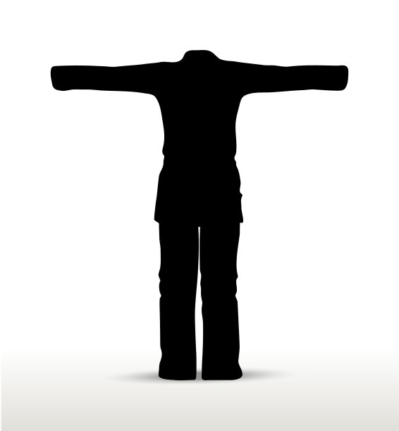 空手道轮廓图片下载