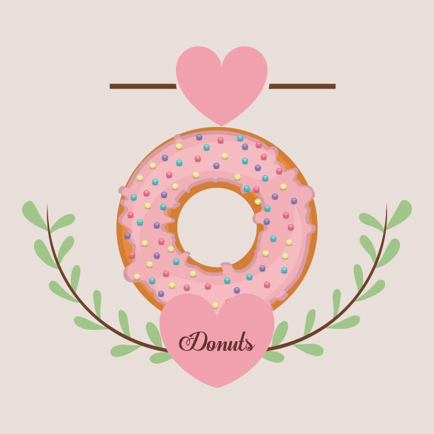 美味的甜甜圈设计图片下载