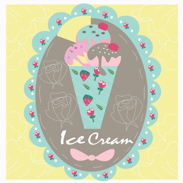 标志甜蜜的冰淇淋图片下载
