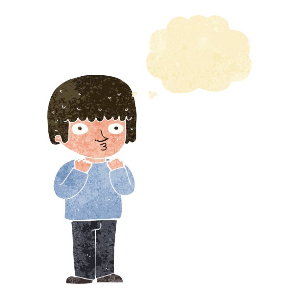 卡通惊奇男人与思想泡泡图片下载