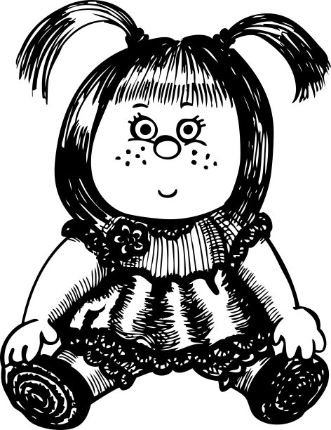 娃娃画的画图片下载