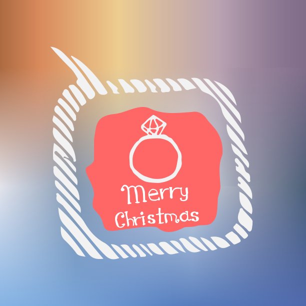 钻石戒指白色图标Doodle圣诞节图片下载