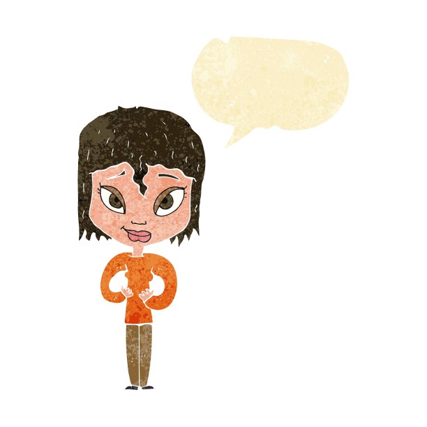 卡通满足女人用言语泡图片下载