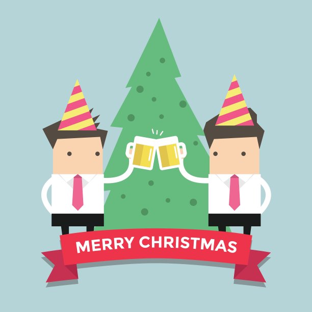 圣诞快乐的商人图片下载