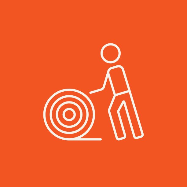 人与电线线轴线图标图片下载