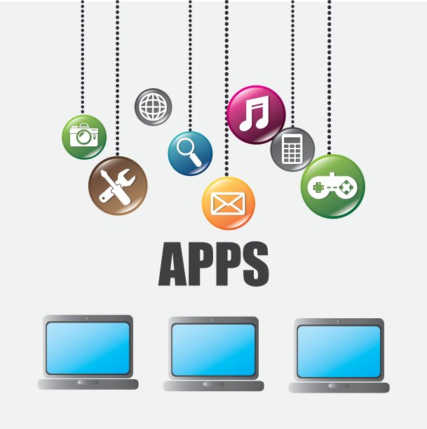 移动应用程序和技术图标设计图片下载