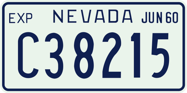 内华达州1960年车牌图片下载