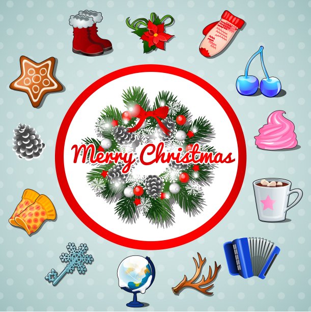 寒假定圣诞快乐图片下载