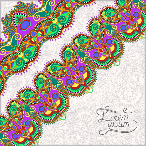 装饰背景与花丝带图片下载