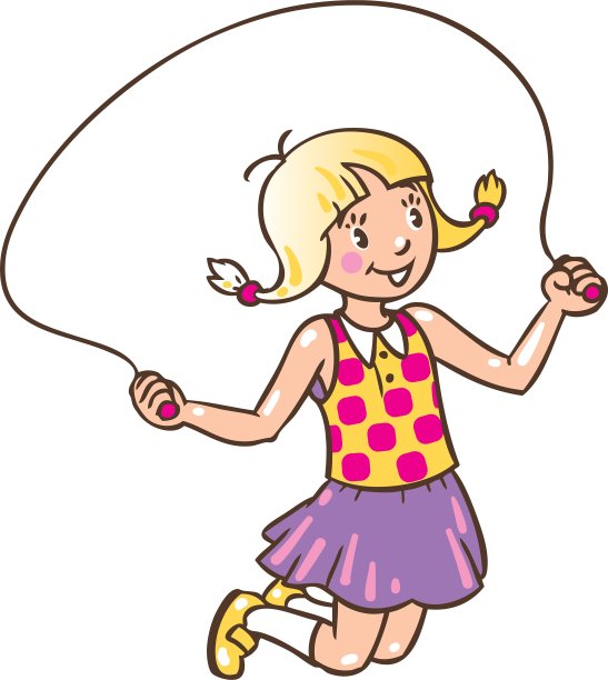 女孩跳绳图片下载