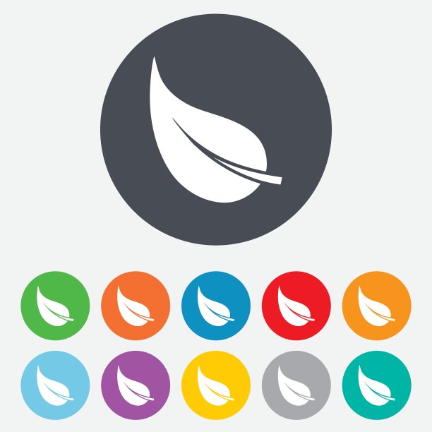 叶子标志图标新鲜产品标志图片下载