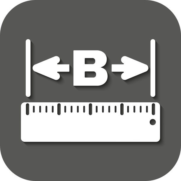 宽度图标“测量”和标尺符号“平坦”图片下载