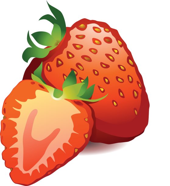 一颗漂亮的、成熟的、鲜红的草莓图片下载