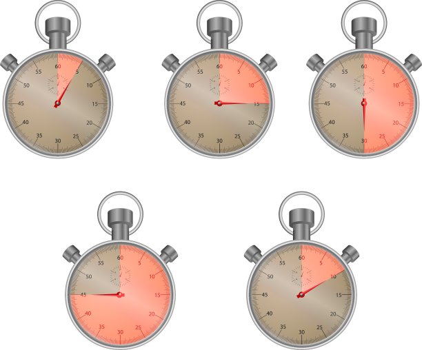 带有隔离扇区的秒表图片下载