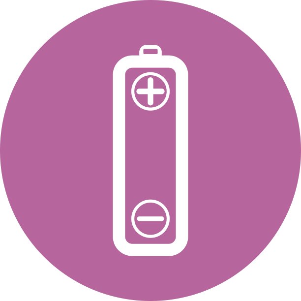 白色背景上的电池图标图片下载