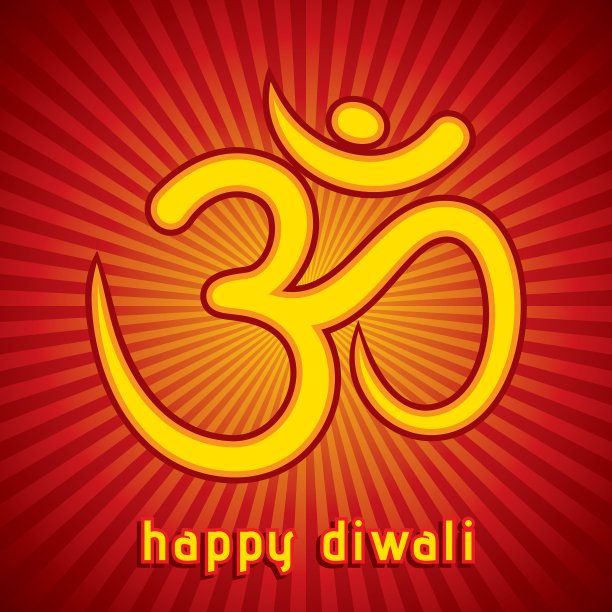 创造性的快乐排灯节贺卡背景图片下载