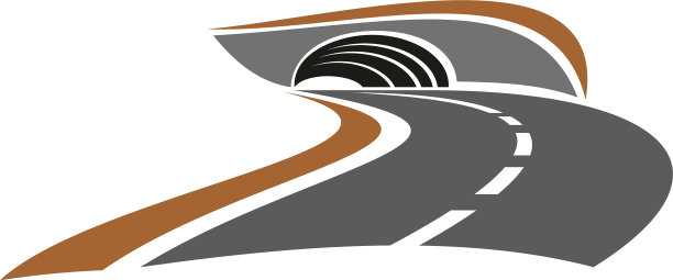 山道隧道抽象图标图片下载