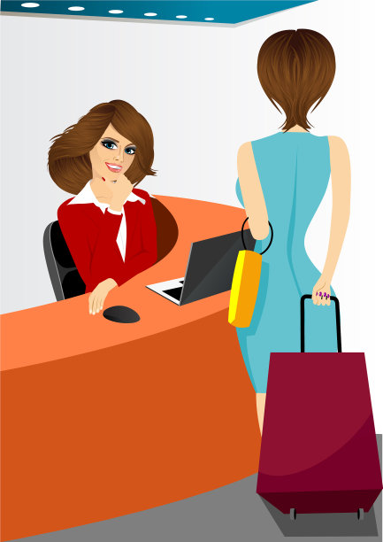 快乐的女接待员图片下载