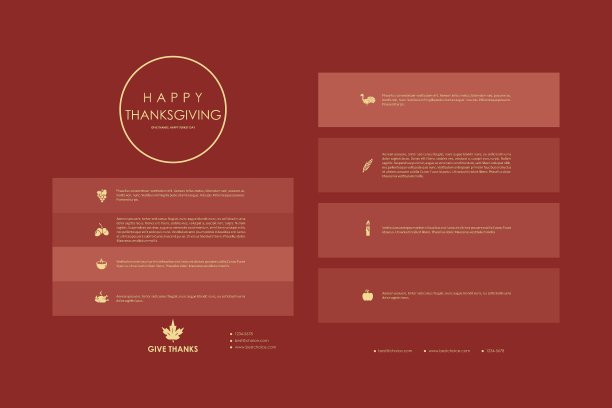 秋季宣传册海报设计模板集图片下载