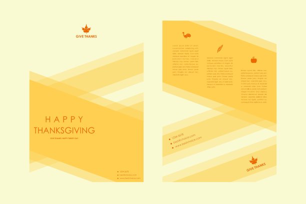 秋季宣传册海报设计模板集图片下载