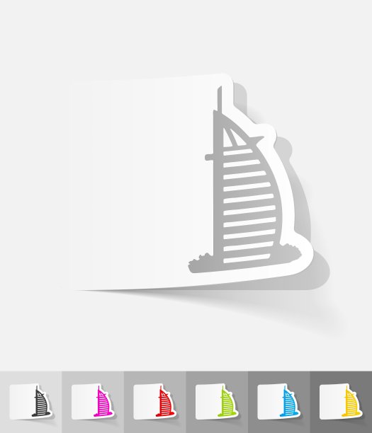 迪拜建筑的写实设计元素图片下载