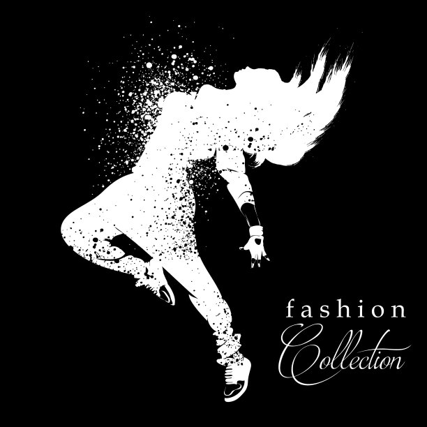 素描风格的时尚女孩图片下载