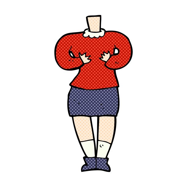 漫画卡通女性身体添加照片或混搭图片下载